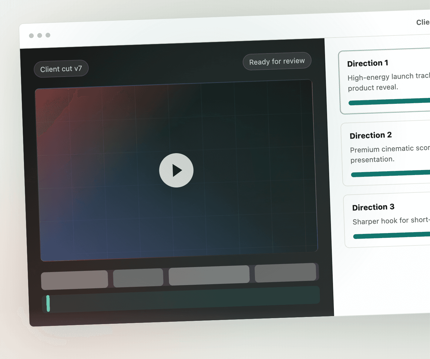 Sonilo interface for video-to-music soundtrack generation